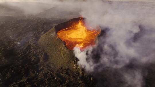 火山熔岩 熔岩喷发视频素材模板下载