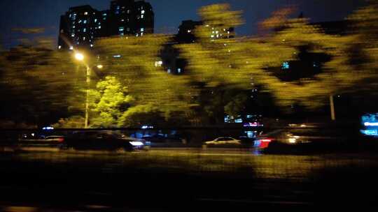 城市夜景开车视频素材