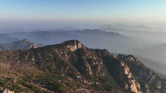 航拍泰山风景