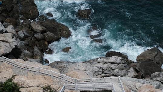 海景海浪汹涌4k素材