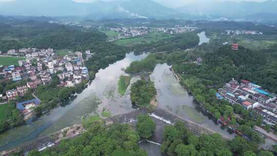 桂林兴安县古水利灵渠风光