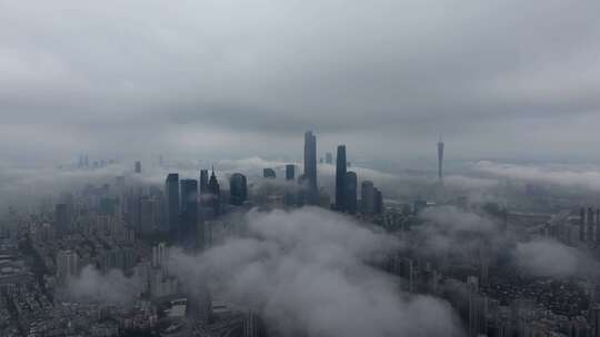 云上广州航拍大气空镜