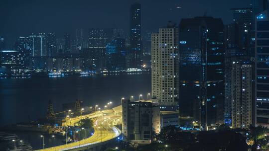 大湾区香港维多利亚港商业宣传片城市延时