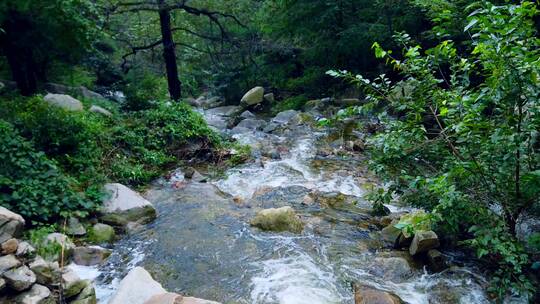 4k  户外山体公园湖泊溪流和流水自然风光