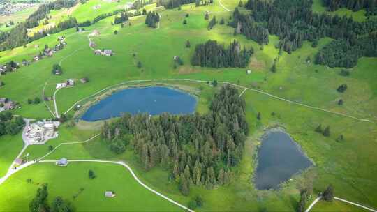 4k风景航拍瑞士风光湖泊
