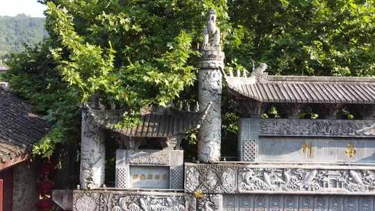 贵州航拍镇远古镇中式古迹历史文化街道场景