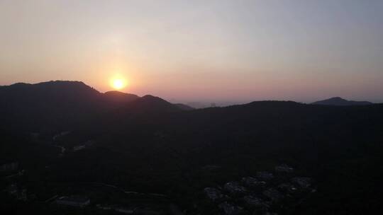 广州白云山森林公园日出日落黄昏夕阳