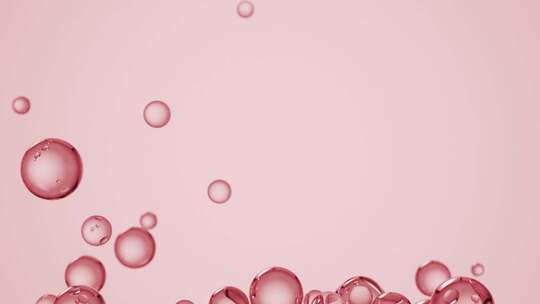 红色粉色精华液美妆护肤3D细胞美容
