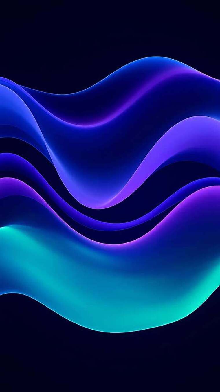 蓝紫色动感波浪背景素材