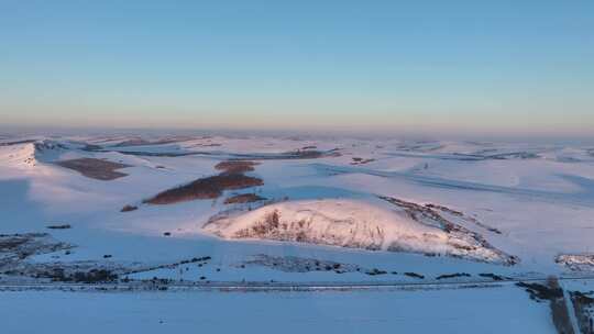 大兴安岭自然风光冬季雪景视频素材模板下载