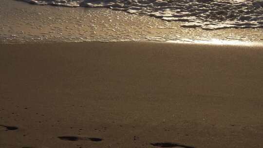 海滩 海洋 日落 海浪