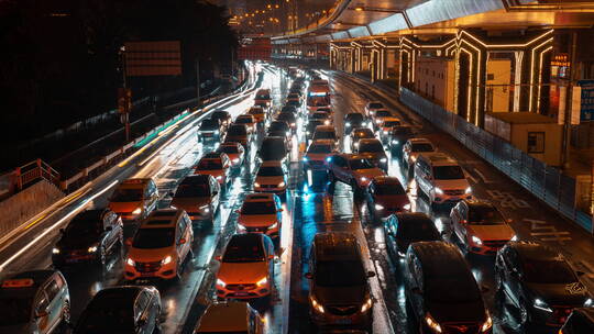 城市雨天交通,车流视频素材模板下载