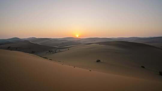 4K延时隔壁沙丘沙漠大漠日出日落视频素材模板下载