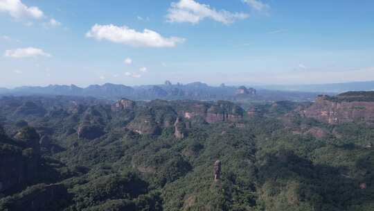 广东丹霞山5A景区丹霞地貌航拍