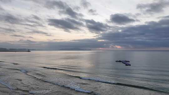 海南陵水龙头岭海岸沙滩航拍