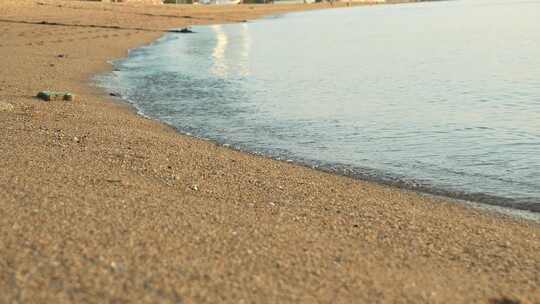 厦门观音山沙滩海滩海浪波浪 海边清晨 叙事