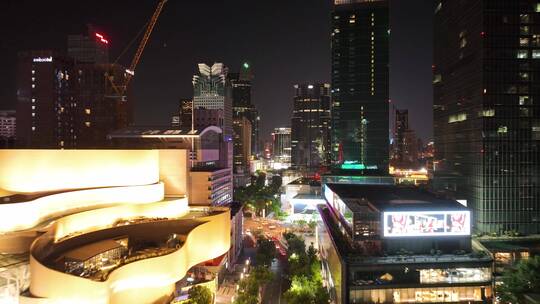 城市商业购物中心街道夜景
