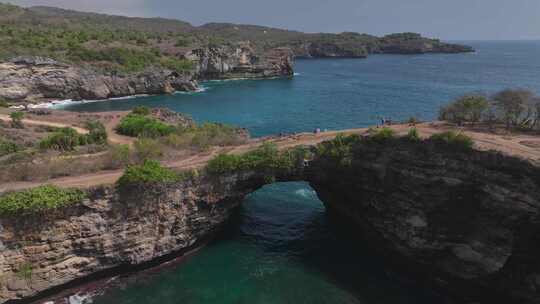 HDR原创印尼佩尼达岛景点航拍自然风光