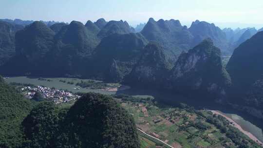 桂林杨堤风景区航拍