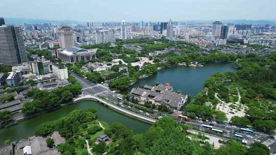 浙江宁波天一阁博物馆5A景区航拍