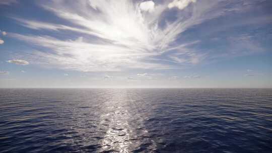 大海蓝天白云