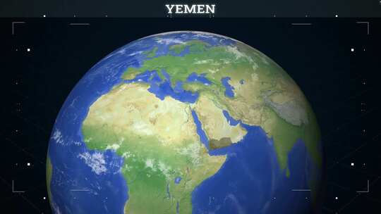 也门地图来自地球