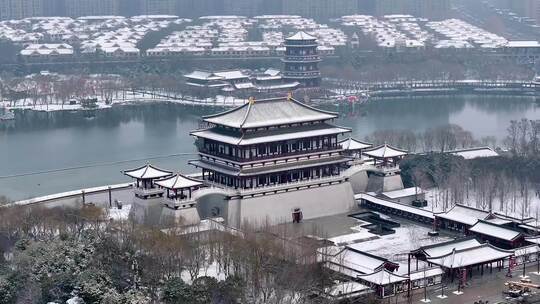 西安大唐芙蓉园雪景