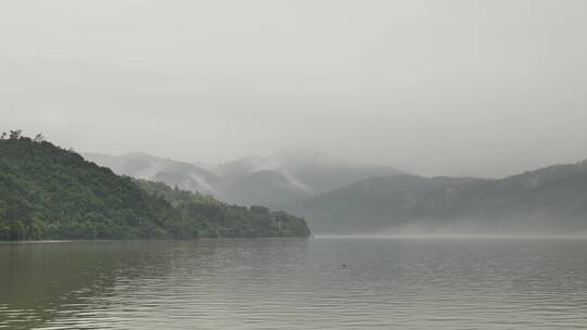 浙江桐庐富春江沿岸风景视频素材模板下载