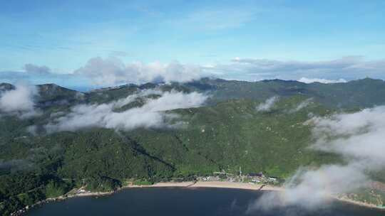 大山风车云海自然风光航拍