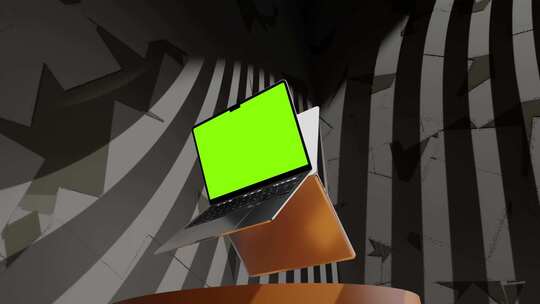 模拟视频通过漂浮在墙上打开视频素材模板下载