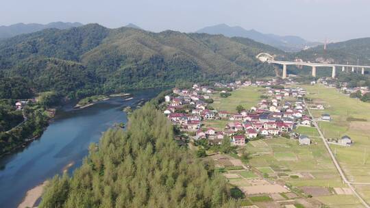 航拍大山森林风光