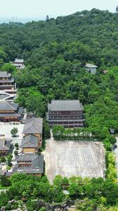 航拍湖北鄂州西山省级风景名胜古灵泉寺