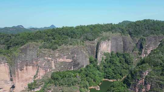 福建泰宁大金湖景区大金湖大赤壁航拍