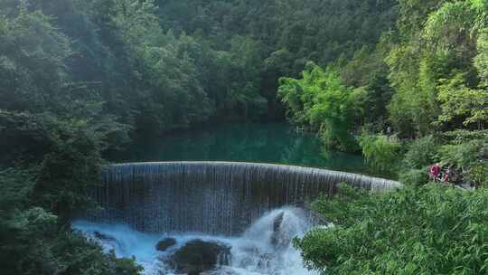 贵州旅游风景航拍 - 荔波小七孔卧龙潭景区