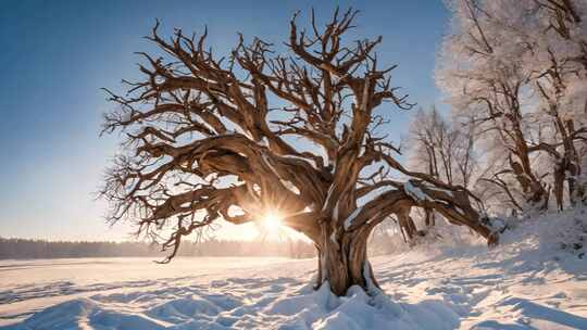 【合集】雪白寒露立冬冬至森林大雪小雪雪景