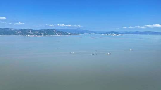 大海航拍 福建霞浦 嵛山岛天湖 岛屿森林