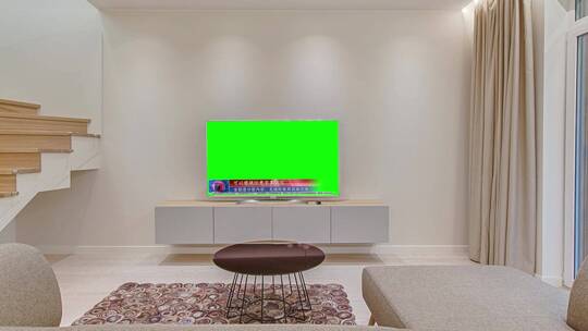 客厅电视播放节目新闻字幕条