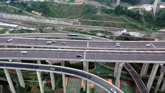 航拍全国最复杂公路立交桥-贵阳黔春立交桥