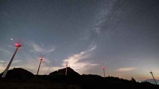 湖北九宫山星空风光延时