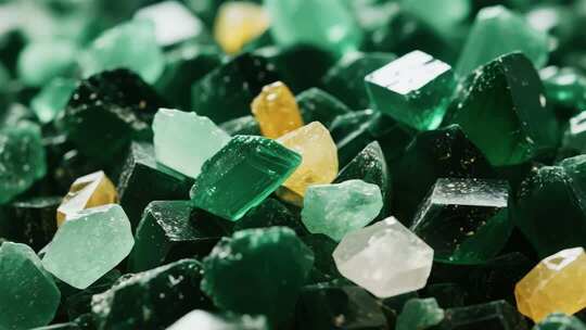多彩水晶宝石微距画面