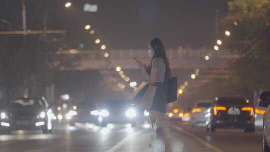 夜景人流 城市夜景人流