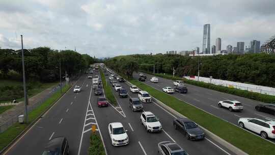 深圳人才公园-沙河西路城市车流