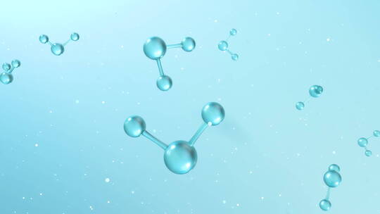 运动的化学分子模型 3D渲染