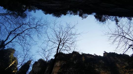 实拍湖南张家界天门山5A景区