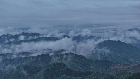 云雾原始森林大自然航拍延时视频素材模板下载