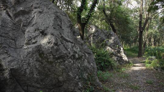 杭州凤凰山景区排衙石诗刻