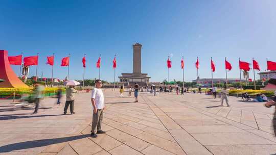 天安门广场人民英雄纪念碑移动延时