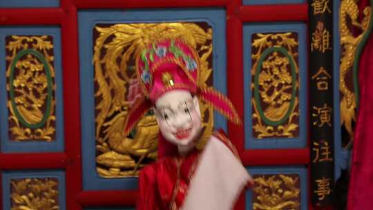 J浙江温州苍南碗窑布袋戏4k实拍视频3视频素材模板下载