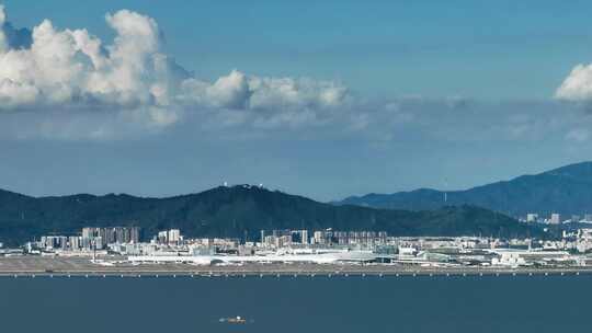 航拍深圳宝安国际机场大景别