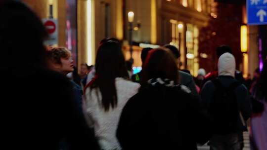 上海外滩人流上下班人流